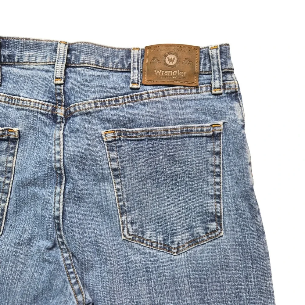 Wrangler Authentic Jeans Mens 34x29 Regular Fit Blue Denim 9WRGAMS Mid Wash